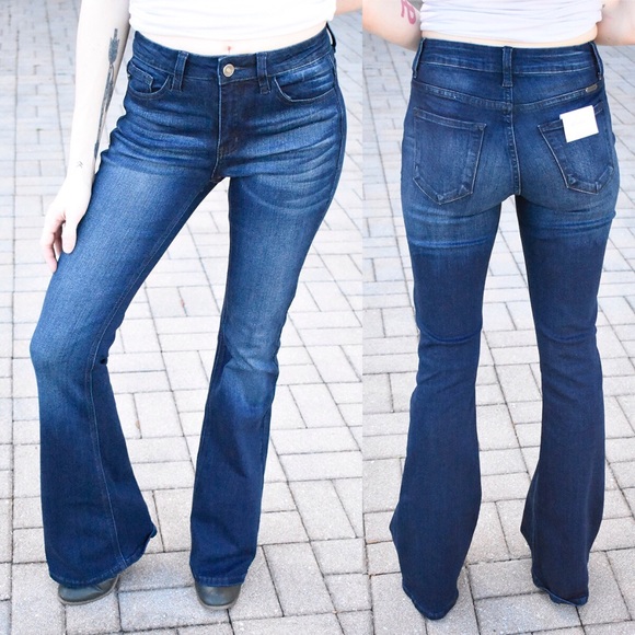 Denim - Sold Out (for now) Dark Wash Flared Denim.